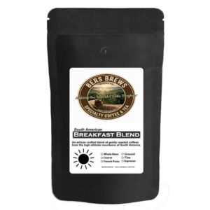 bers brews breakfast blend coffee light roast espresso ground 2 lbs