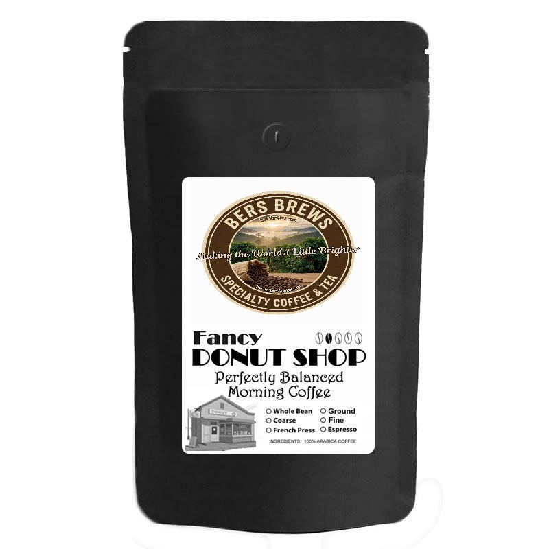 bers brews fancy donut shop medium ground coffee 12 oz