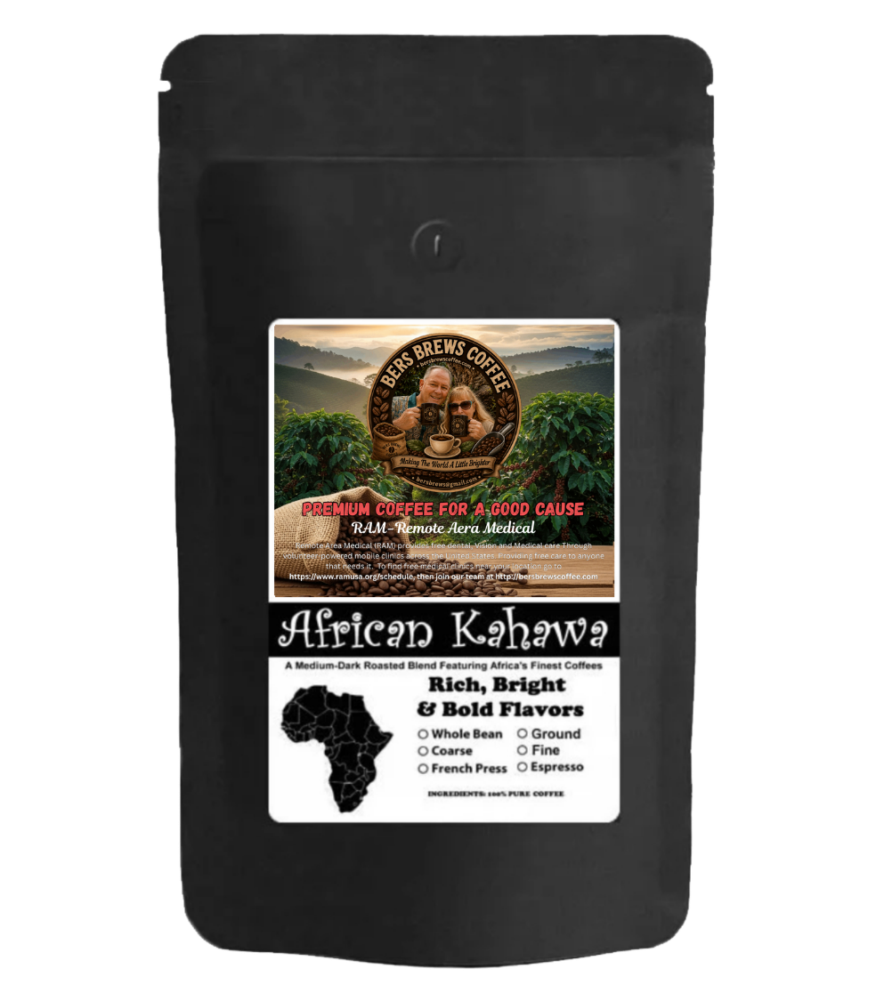 african kahawa (medium dark) roast coffee