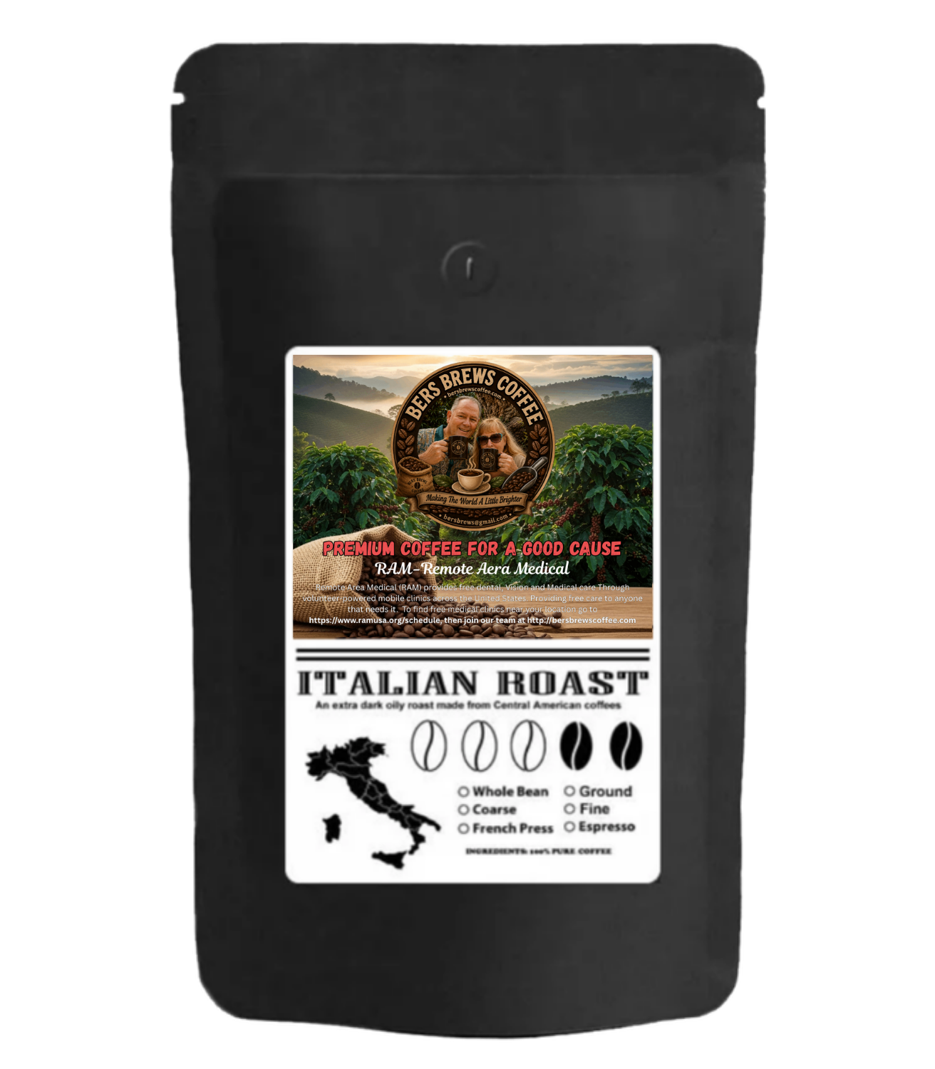 italian roast coffee (dark roast)
