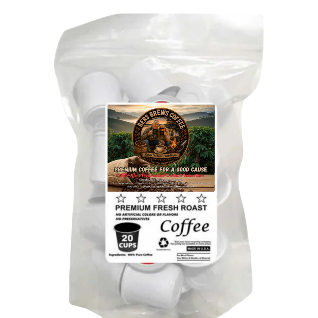 20 pack single serve cups coffee pods medium roast